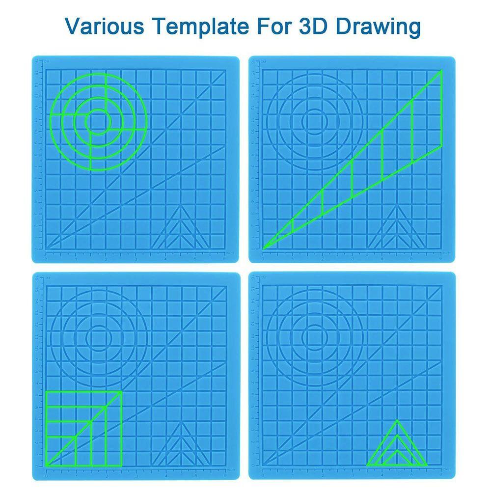 Шаблон Инструменты для рисования Гибкий силиконовый коврик Трафареты для 3D-ручек Коврик для 3D-ручки Коврик для 3D-печати