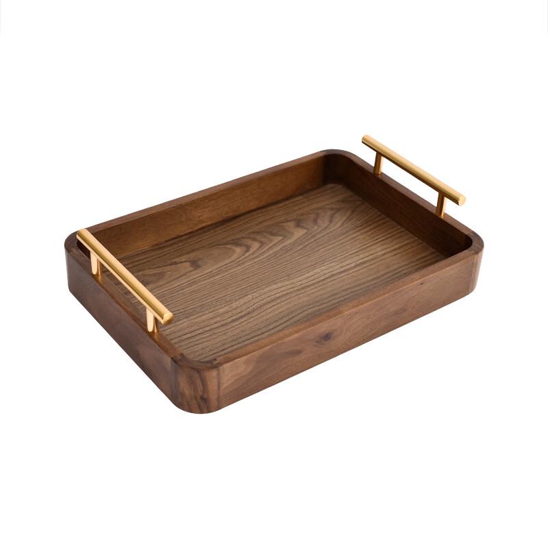 Handun Black Walnut Rectangular Wooden Serving Tray