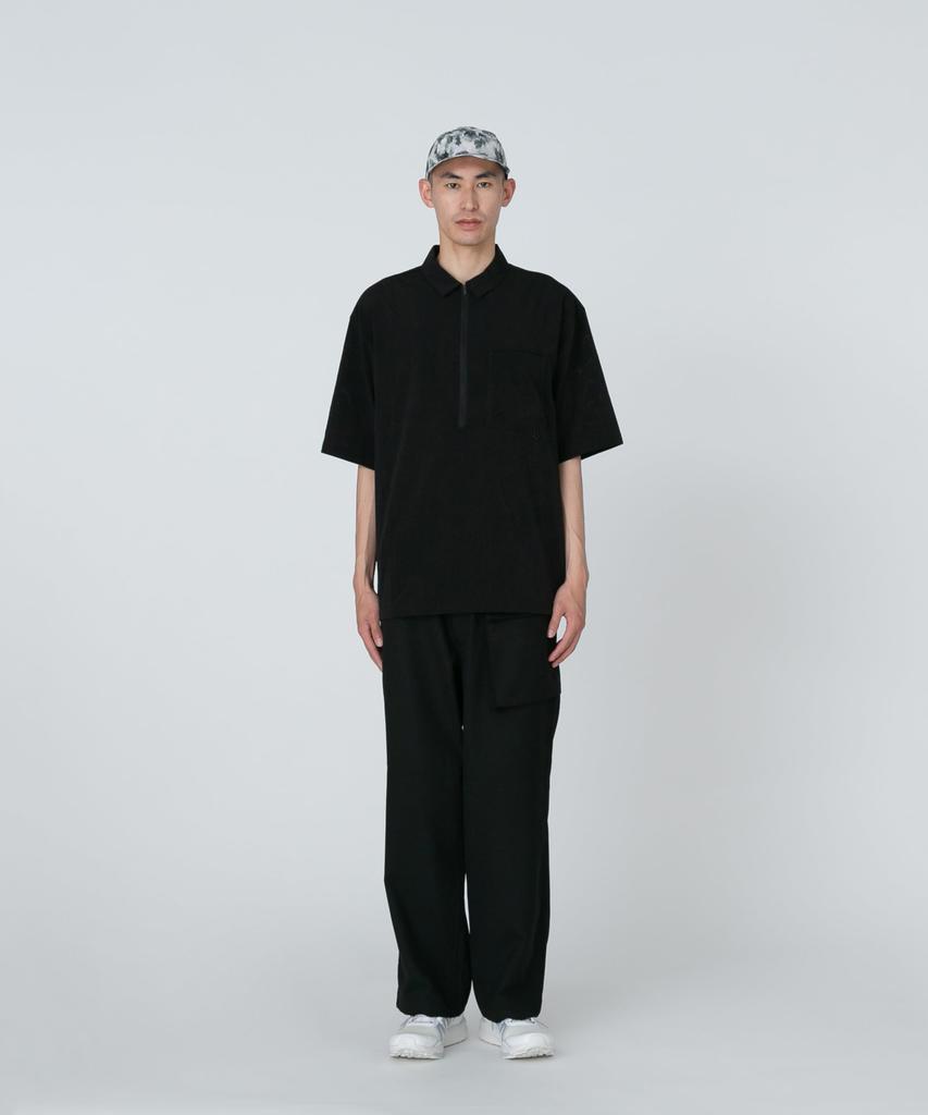 Snow Peak Дышащее Быстросохнущее Поло и Рубашка, Черный, Большой, Унисекс, Мужской Женский