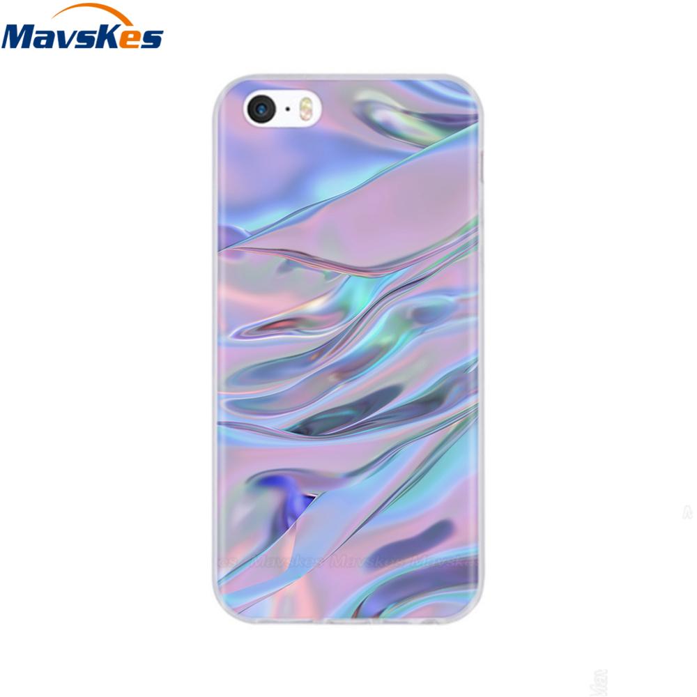 Мягкий чехол из ТПУ для iPhone 4 4s 5 5s SE 6 6s милый мультяшный кот цветок модный силиконовый чехол-бампер для телефона полная защита