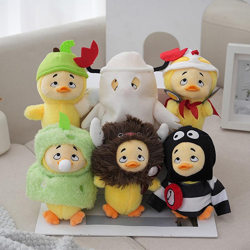 1 шт. плюшевый брелок утка школьный рюкзак кулон большие утки смешные грустные утки мультфильм шарм для мальчиков девочек торговый автомат