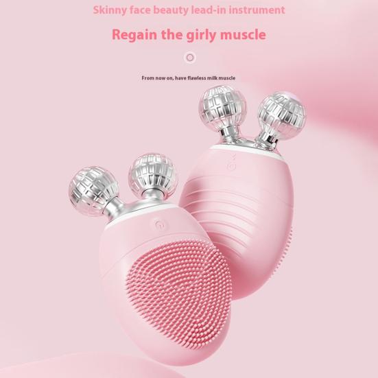 Face Roller Facial Cleansing Brush 5 Modes Adjustable IP67 Waterproof Compact Design Portable Electric Facial Massage Tool