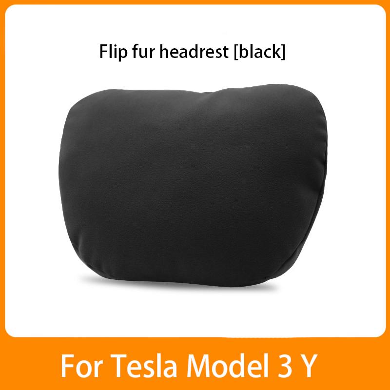 For Tesla Model 3 Model Y Car Seat Headrest Neck Pillow Model S Model X Soft Comfort Memory Cushion Protect Cover Accessories