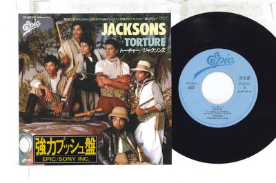 7-дюймовая пластинка JACKSONS - Torture 075P311PROMO EPIC 1984 Япония Соул/Фанк Б/У