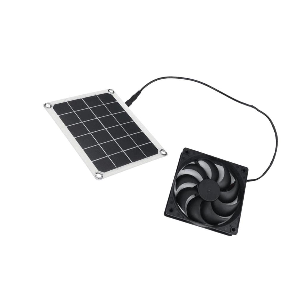 10W Solar Panel Powered Fan Mini Ventilator For Greenhouse Pet Chicken House