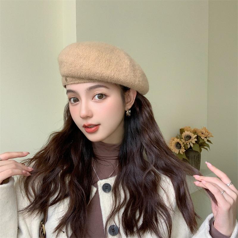 Берет женская шляпа весна осень мода маленькая голова талия шерстяная японская корейская универсальная шляпа тыква осень зима шляпа художника