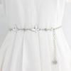 Trendy Butterfly Decoration Metal Chain Belt Adjustable Elegant Slim Thin Body Waist Chain Dress Sweater Pendant Belt