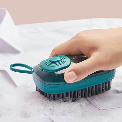 1 шт. бытовая чистящая щетка, многофункциональная чистящая щетка с добавлением жидкости, щетка для стирки и чистки обуви (цветной случайный)