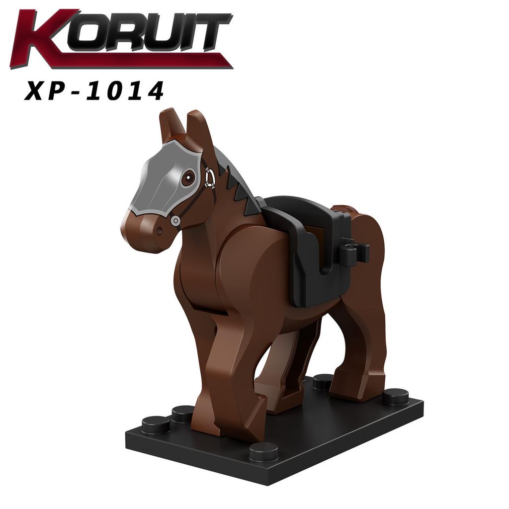 XP1011-1016 Medieval Knight Warhorse Military Mount Building Blocks Toy