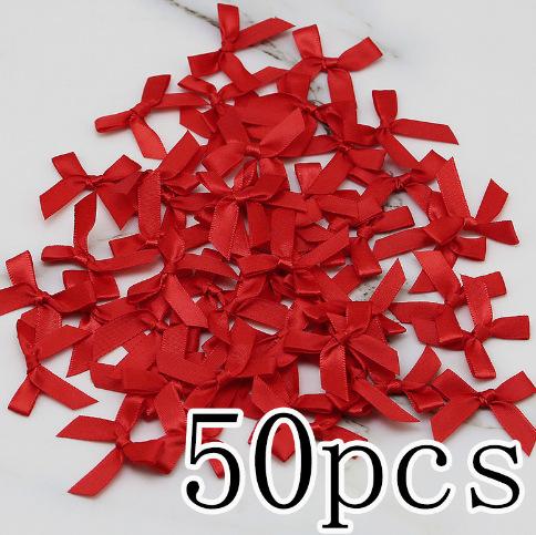 (50 шт.) 4*4 см Разноцветные Банты из Ленты Маленького Размера Полиэстер Сатиновая Лента Бант Цветок DIY Поделка Украшение