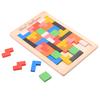 Colorful Wooden Tangram Brain Teaser Puzzle Toys Tetris Game Preschool Magination Intellectual Educa
