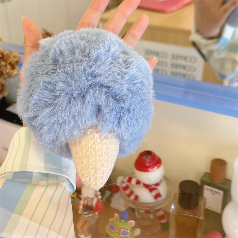 18 см плюшевый рюкзак с мороженым, подвеска, десерт, еда, милая игрушка для мягкой куклы, красочная пряжка для ключей, подарок на день рождения, сумка, декор