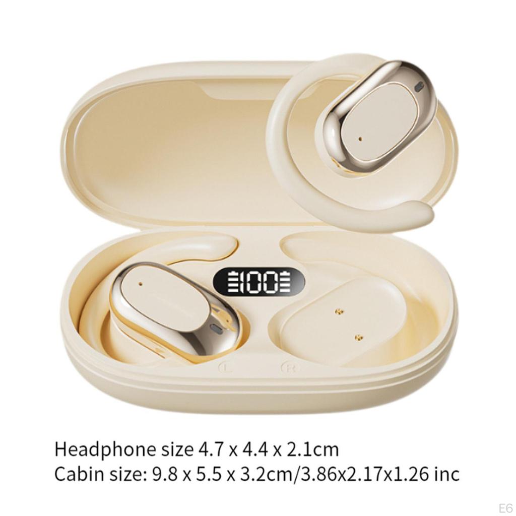 Переводчик Наушники-вкладыши с открытым ушным крючком, перезаряжаемые, Bluetooth 5.4, Наушники-переводчики для