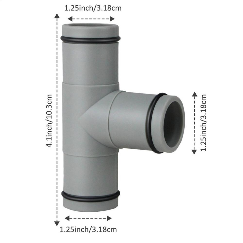Соединитель для шланга бассейна, двухсторонний соединитель для шланга диаметром 32 мм с резиновым уплотнительным кольцом для наземного бассейна.