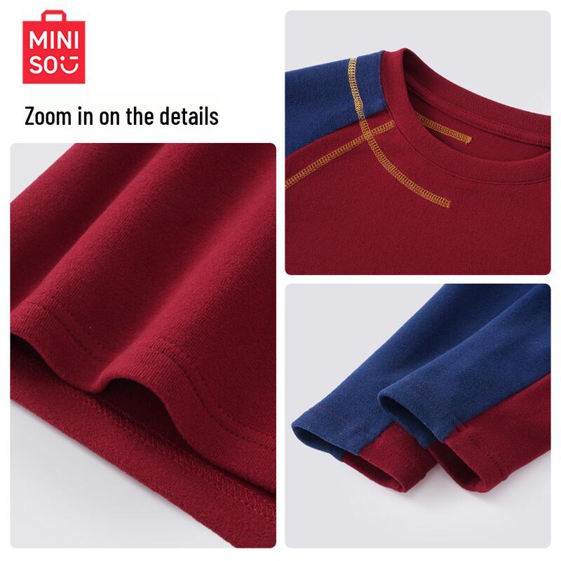 MINISO Kids' Fall/Winter Fleece-Lined Casual Set