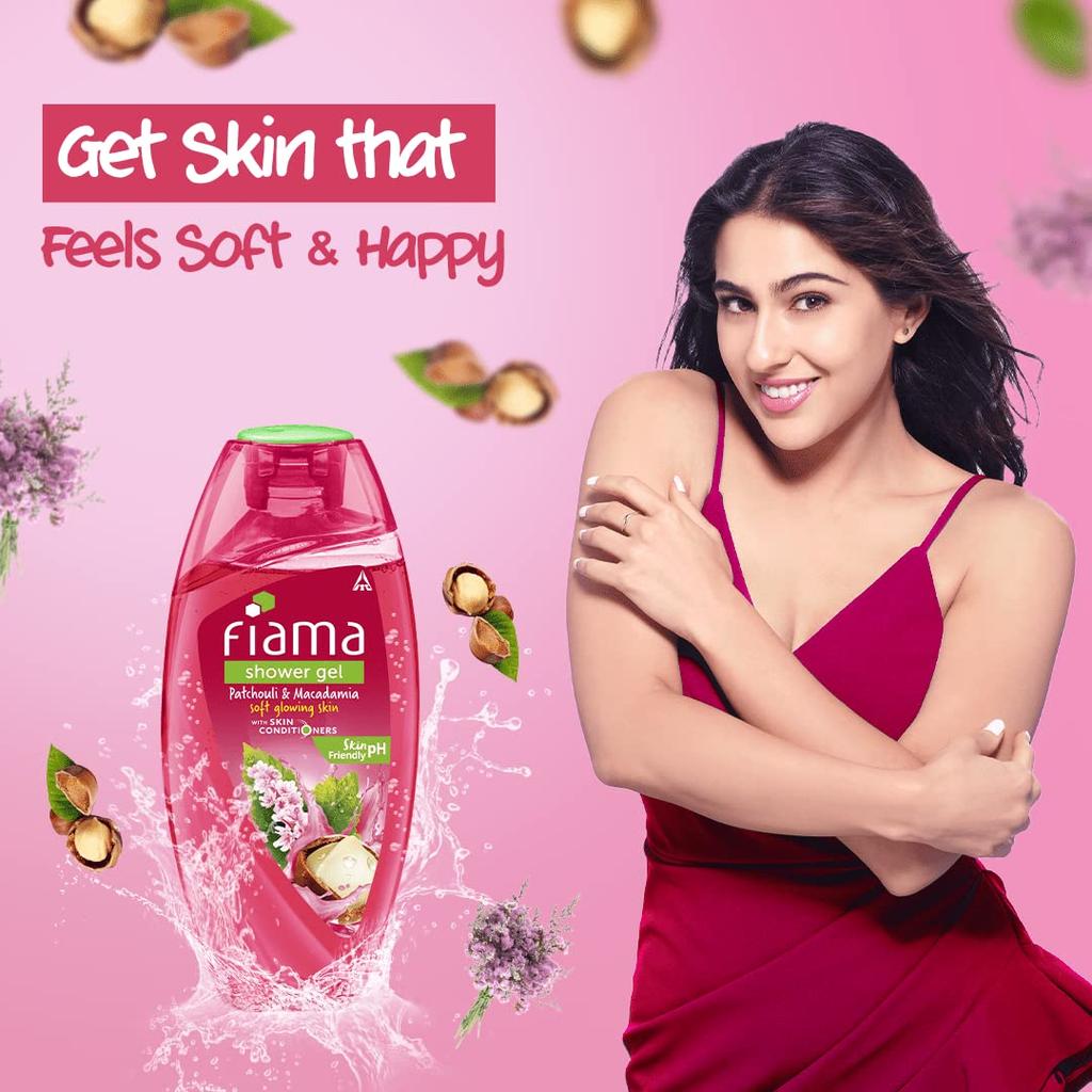 Гель для душа Fiama Body Wash Пачули и Макадамия 250 мл Упаковка из 1 шт. Мягкая сияющая кожа для женщин и мужчин