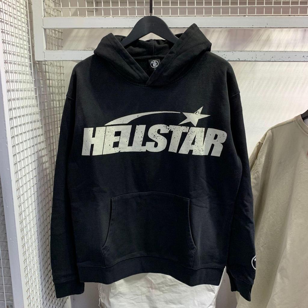 Hellstar Distressed Retro Loose Zipper Pure Cotton Hoodie - American Hip Hop Style