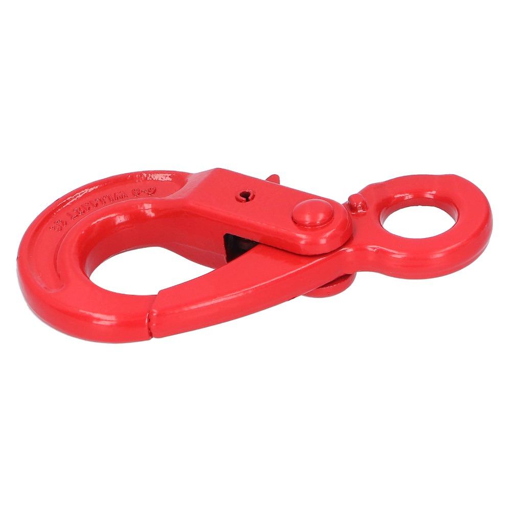 Eye-Type Self-Locking Lifting Hook Alloy Steel Clevis Hook Safety Lock Slip Hook Port