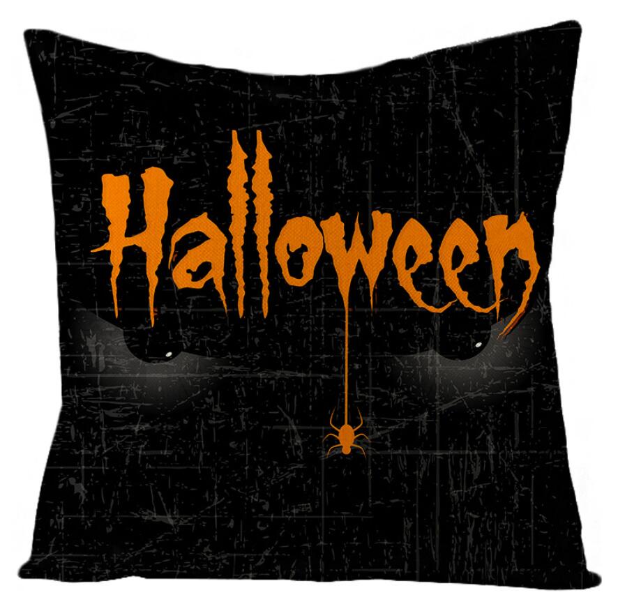 Halloween Night Castle Pumpkin Lantern Series Pillow Case Linen Home Decor Fabric Sofa Pillowcase Comfortable Car Cushion Cover