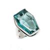Натуральный аква-апатит драгоценный камень 925 стерлинговое серебро ювелирное кольцо размер 9 v4u61