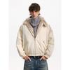 Blaexit Faux Mink Fur Collar Harrington Jacket Men's Thickened Winter down Cotton Short Coat