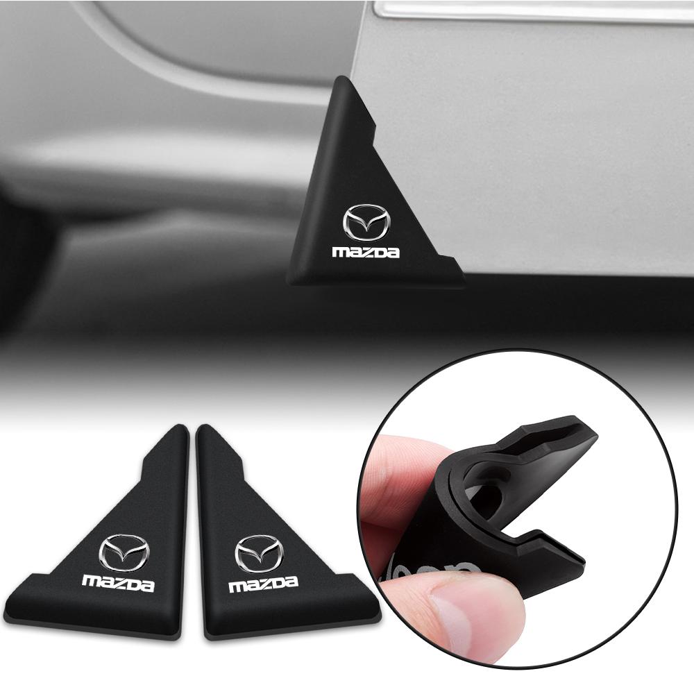 2/4pc Silicone Car Door Corner Scratch Protector Cover Crash Bumper Auto Accessories For Mazda 3 Axela Atenza CX-5 CX-8 MS Demio