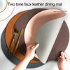 Kitchen Placemat Non-Slip Bowl Pad Round Shape Coaster Washable Dining Table Mat for Home Decoration