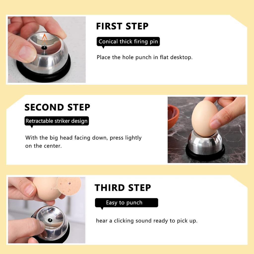 Сборщик яиц из нержавеющей стали, Полуавтоматическая яичная скорлупа, Отбивалка, Инструмент для открывания яиц, Дырокол для куриных яиц, Кухонные инструменты для приготовления пищи