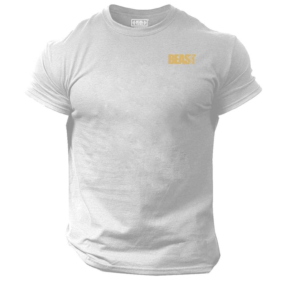 Beast T Shirt Pocket Gym Clothing Muscles Bodybuilding Training Workout Mma Top