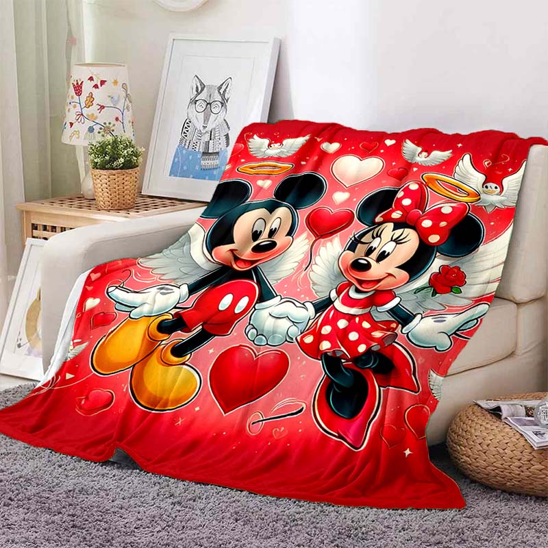 Cartoon Mickey Minnie Mouse Blanket Soft Warm Flannel Throw Fluffy Bed Blanket New Born Winter Blanket Luxury Gifts