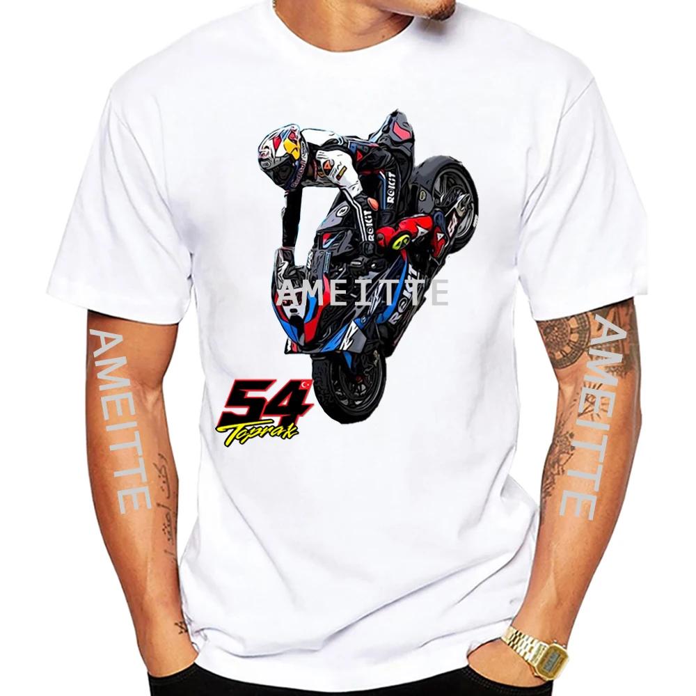 Newest Toprak Razgatlioglu 54 GP Race Legend T-Shirt Men Short Sleeve Boy Adventure Sport Casual White Tops Motorcycle Riding Tees