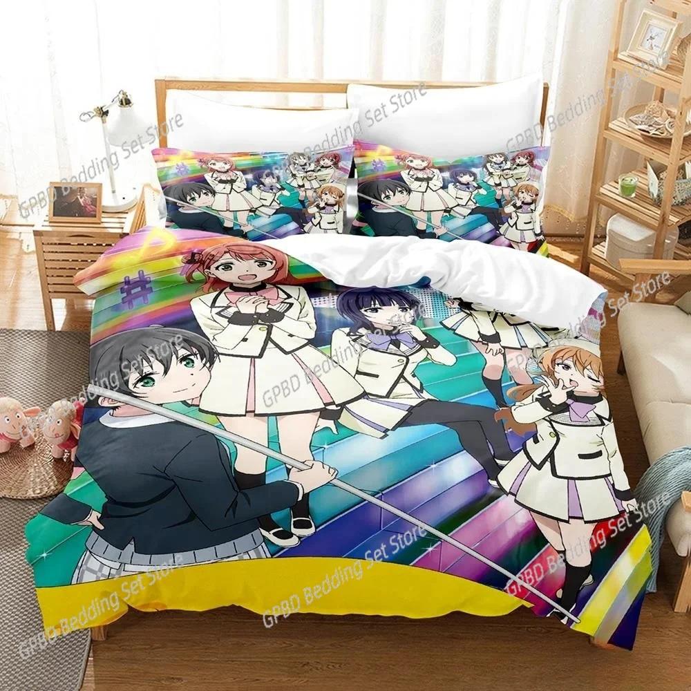 Модный Кавай Love Live! Постельное белье 3D-печать Подходит для спальни Мягкий пододеяльник с наволочками Детское домашний текстиль