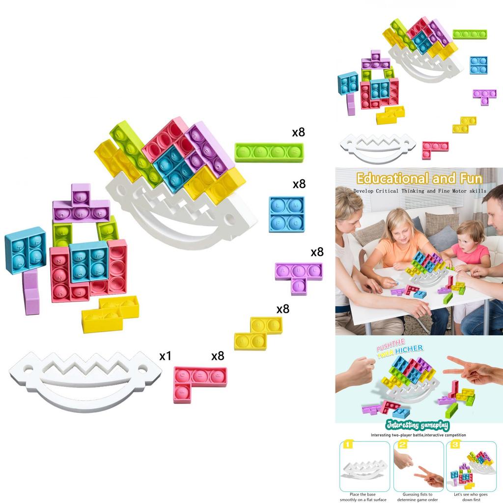 Силиконовые детские кубики для складывания с балансировкой для веселой игры родителей с детьми