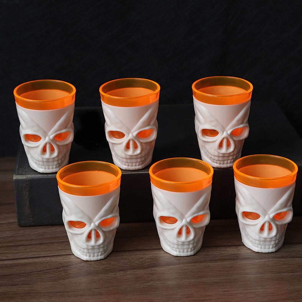 Luminous LED Skull Head Wine Cup Glow In the Dark Wine Glass for Spooky Celebrations