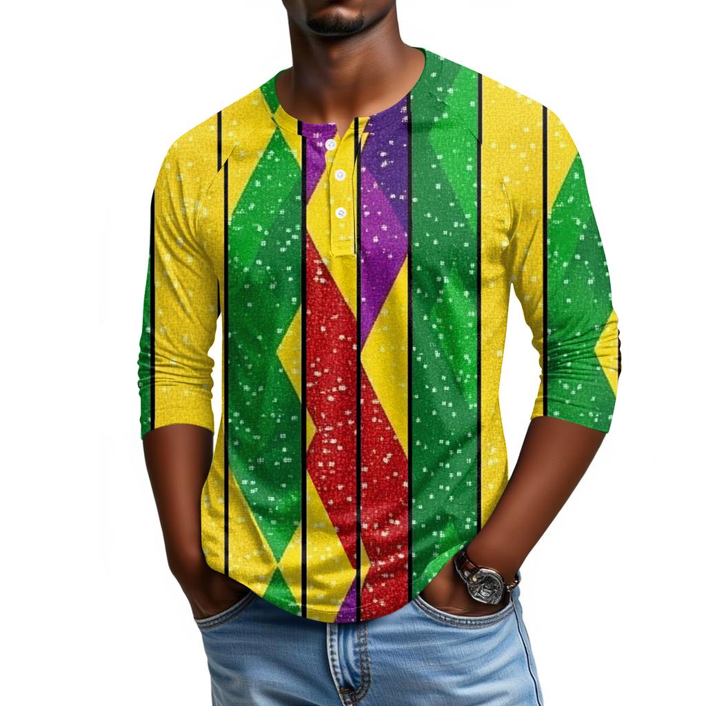 Мужской топ с рукавом реглан и рукавом три четверти