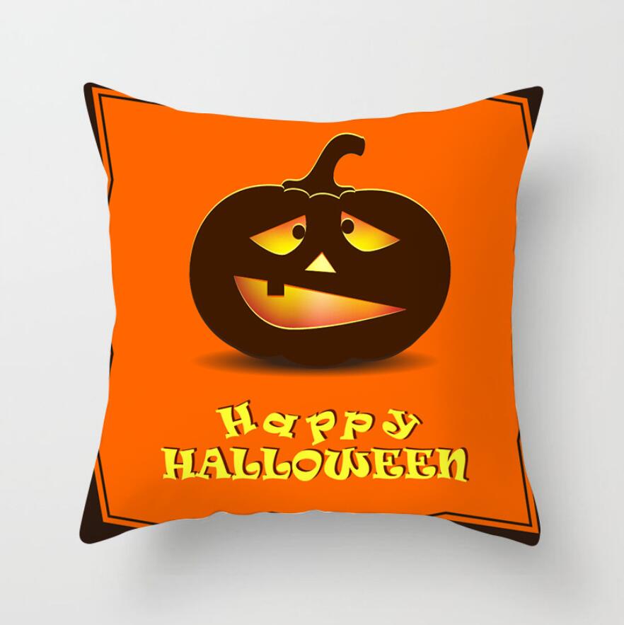 New Style Hello Halloween Print Pillow Case Polyester Festival Home Decor Fabric Sofa Pillowcase Comfortable Car Cushion Cover