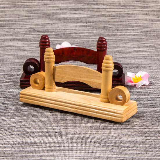 Retro Style Folding Fan Stand Smooth Edge High Stability Wooden Fan Frame