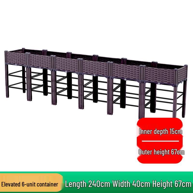 Extra-Large Thickened Raised Plastic Planter for Vegetables - Ideal for Family Rooftop or Balcony Gardening