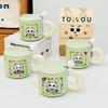 Gift Box Water Cup Cat Cute Ceramic Cup Cartoon High Value Mug High Value Simple Cup with Lid Spoon