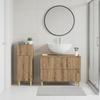2 Piece Bathroom Cabinet Set DELFT Artisan Oak