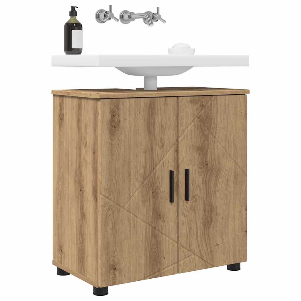 Bathroom Cabinet with Storage Artisan Oak Finish 61 x 35 x 64 cm