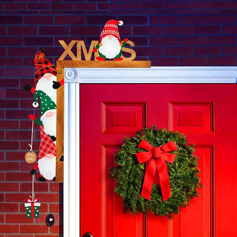 1 шт. Украшение дверной рамы, рождественское украшение, знак, декор, Санта, угол стола, стиль гнома