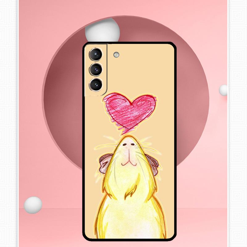 Cute Cartoon Guinea Pig Cover For Samsung Galaxy S23 S24 Ultra S8 S9 S10 S22 Plus Note 10 20 Ultra S20 S21 FE Case
