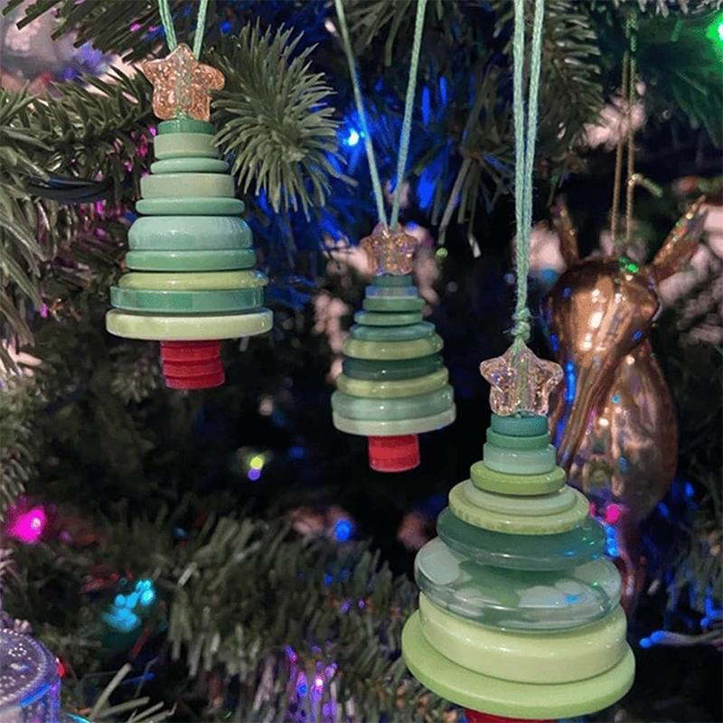 Набор для изготовления рождественских украшений «Снеговик и ангел из пуговиц» своими руками для украшения рождественской елки в помещении/на улице, окон и вечеринок