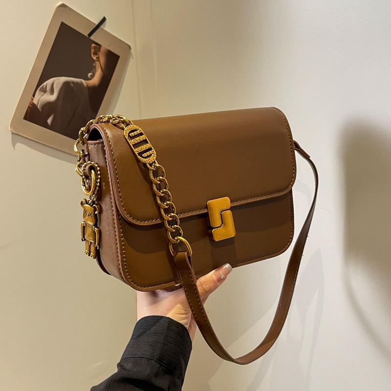 Женская сумка 2025 новая модная высококлассная модная сумка-мессенджер на плечо с цепочкой осень-зима взрыв интернет-знаменитости маленькая квадратная сумка