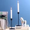 Simple Modern Wrought Iron Tabletop Candlestick for Romantic Dinner Decor