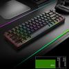 Дропшиппинг Механическая игровая клавиатура T8 68 клавиш с RGB-подсветкой, проводная клавиатура