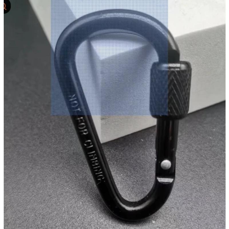 Outdoor Aluminum D Shape Locking Carabiner Keychain Backpack Clip Rope Hook for Camping Hiking Gear Accessories