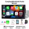 HIPPBQCC Автомагнитола 7" 1 Din Carplay Android Auto Мультимедийный плеер HD Сенсорный экран FM AUX Вход Bluetooth MirrorLink Универсальный