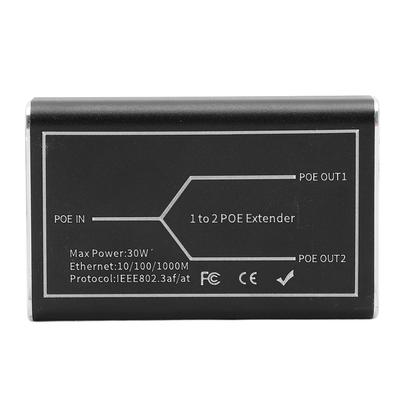 Удлинитель POE 1 в 2 выхода IEEE802.3AF/AT, алюминиевый сплав, повторитель POE, Plug and Play для камеры безопасности